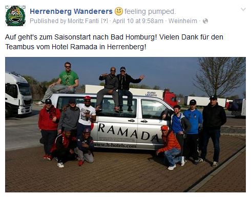 Herrenberg Wanderers Facebook Post Ramada